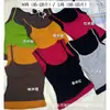 Nuevo diseño con empalme de color contrastante, chaleco exterior tipo dos piezas para mujer, con copas en el pecho, corte ajustado, top sin mangas