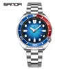 Relógio Masculino Sanda à Prova d'Água Luminoso de Quartzo para o Trabalho Pulseira de Aço Sólido com Moldura Rotativa Calendário Único Relógio de Pulso