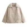Colección de otoño e invierno para mujer transfronteriza europea y americana: chaqueta de corte holgado, cálida y con forro polar, ropa exterior de la MLB, ropa de algodón