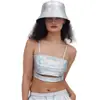 Europeu e Americano Transfronteiriço Doce Menina Lantejoulas Feminino Metálico Camisola Festival de Música Festa Performance Fantasia Top Feminino