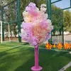Novo Corredor de Casamento com Neve Artificial Adereços Decoração de Fundo para Casamento Árvore de Flor de Cerejeira Corredor de Casamento com Flor de Cerejeira de Ferro Forjado Enfeites de Casa