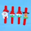 Regalo de Navidad círculo pop pulsera de juguete para niños pulsera pequeña de muñeco de nieve círculo de palmadas para fiesta