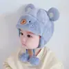 Gorro de Lana Grueso Tejido Cálido para Hombre, Gorro de Bebé Estilo Coreano, para Bebé Niña en Otoño e Invierno, Lindo Gorro de Invierno con Protección para las Orejas, Lindo