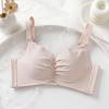 Látex Medio Grueso Algodón Push-up Ropa Interior No Magnética Mujer Pecho Pequeño MM Sin Aros Paramamario Sujetador Superior Sexy
