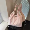 Bolsa de Tecido Casual Fresca Versátil Transfronteiriça Nova 2026 para Mulheres, Bolsa Tote Leve para Trabalho e Deslocamento, Bolsa de Ombro