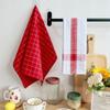 Toalla de Cocina de Algodón Teñido con Hilo para el Hogar, Servilleta para Mesa de Comedor, Mancha de Fábrica, Patrón Geométrico, Mantel para Mesa de Comedor