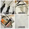 Mochila azul casual estilo japonés con cordón, gran capacidad, mochila de viaje ligera de nailon, bolsa para deportes al aire libre y montañismo