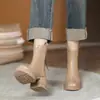 Botas para Mamá de Mujer Otoño Invierno Suela Suave Cómoda Botines Cortos 2026 Nuevos Botines de Media Pantorrilla Felpa Cálida Tacón Grueso Zapatos de Algodón