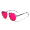 Gafas con 99% de Filtro de Luz Azul, Estilo Aviador Retro de Doble Puente, Lentes Planas para Hombres, Gafas para Videojuegos con Película Antirreflejante AR