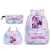 Equipo Cazador de Demonios Transfronterizo Mochila de Tres Piezas Gran Capacidad Reducción de Carga Impermeable Resistente al Desgaste Tela Oxford Mochila Escolar para Viajes Diarios de Estudiantes