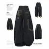 Jeans de trabajo retro americano con estampado de leopardo y retazos, bolsillos grandes, para mujer, nuevos para otoño 2026, pantalones de pierna ancha, corte banana