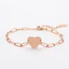Pulsera de Acero Inoxidable con Forma de Corazón para Pulso Transfronterizo Pulsera de Clip de Papel Europea y Americana Material en Blanco Pulsera de Regalo Navideño Venta al por Mayor