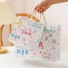 Bolsa de tela para graduación, regalo conmemorativo para jóvenes, bolsa de cartón reforzado, bolsa de regalo para temporada de graduación, bolsa de regalo con texto de aspecto atractivo