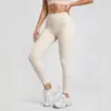 Pantalones de Yoga sin Costuras, sin Líneas Embarazosas, Levanta Glúteos Color Durazno, Cintura Alta, Control de Abdomen, para Correr, Deporte, Sensación Nude, Pantalones Ajustados para Mujer, Anti-Fugas de Luz