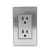 Enchufe Sudamericano Tipo 118 Enchufe de Pared Americano Seis Agujeros Planos Americanos Panel de Enchufe de Acero Inoxidable 250V/16A