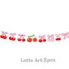 Decoraciones para Fiesta Temática de Cerezas Transfronteriza Fiesta de Niñas Diseño de Fiesta Bandera Lluvia de Flores Cortina de Seda Set de Globos