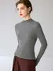 Suéter de cuello redondo 100% cachemira pura para mujer, nuevo suéter de punto ajustado de cachemira para otoño e invierno