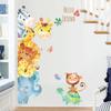 Pegatinas personalizadas para la habitación de los niños, diseño de aula de jardín de infancia, creativas, de acuarela, parque de animales, DIY, impermeables, para pared, venta al por mayor