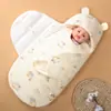 Infant Cotton Skin-Friendly Swaddle Washable All-Season Hooded Super Soft Baby Sleeping Bag For Childbirth Sweat-Absorbent Wrap-Around Style