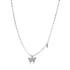Collar con Colgante de Mariposa de Diamantes Completos y Borla para Mujer Cadena de Suéter de Lujo Ligero Exquisita Moda Versátil Otoño e Invierno Venta Caliente Nueva Joyería