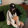 Suéter de otoño para clase, ropa de mujer, tres barras, holgado, talla grande, costuras, suéter fino para mujer, ropa de pareja, suéter holgado