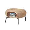 Sofá de Ratán del Sudeste Asiático para Exteriores, Silla de Ratán Creativa para Patio, Silla de Ocio Simple para Habitación Modelo de Hotel, Muebles para Villa