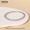 Pulseira Corrente com Garras de Zircônia Colorida em Aço Inoxidável para Mulheres, Luxo Leve, Aço Titânio de Alta Qualidade, Pulseira Elástica que Não Desbota, Estilo Europeu e Americano