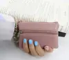 Nuevo y Popular Tarjetero de Cuero Suave para Hombres y Mujeres, Llavero Colgante de Moda, Mini Bolsa de Almacenamiento para Regalos, Billetera para Monedas
