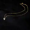 Venta Caliente Transfronteriza Collar de Plata S925 de Cuatro Garras Collar con Colgante de Moissanita Cadena para Clavícula Versátil de Lujo Ligero Simple Al por Mayor