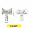 Nova Forma de Flor Dupla Fileira Pequeno Strass Grande Gota d'Água Cristal Pingente Broche Fivela de Strass Ornamento Pendente Acessórios para Joias DIY