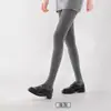 Medias de lunares grises para mujer, leggings Y2K de otoño e invierno, mallas de compresión adelgazantes para usar sobre la ropa, sin que se bajen