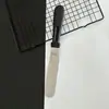 En stock herramienta espátula para hornear 6 pulgadas 8 pulgadas pastel crema espátula recta curva cuchillo para mantequilla mango de plástico raspador besador recto