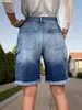 Jeans rectos versátiles de ajuste ceñido, lavados intensos, para mujer, europeos y americanos, más vendidos en Amazon, y shorts de exportación