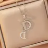 Acero de Titanio Collar Popular para Mujer, Cobre Microincrustado con Chapado en Oro Real, Estilo de Celebridad de Internet Ins de Gama Alta, Exquisita Cadena para Clavícula
