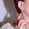 Aretes de Amor de Circonita Fritillaria de Nicho para Mujer Estilo Coreano Simple Combinable Elegantes Aretes de Moda Aretes Estilo Frío