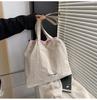Bolso de Hombro de Gran Capacidad Estilo Coreano Estilo Lazy para Mujer 2025 Nuevo Bolso Tote de Moda Simple Bolso de Mano Ligero con Cordón