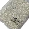 Vidrio Teñido Cristal Diamante Plano Redondo Pegatina Diamante Liso Uñas Arte Perlas Perlas Pez Humano Joyería DIY Taladro de Uñas