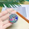 Colar de Corrente de Lã Guofeng Personalidade Peixe Azul Assado Brincar Lótus Botão Ping An Ruyi Azul Assado Outlet de Fábrica