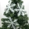 Decoración de árbol de Navidad de copo de nieve cepillado de plástico accesorios navideños 3 piezas venta al por mayor bola de Navidad regalos de dibujos animados