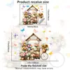 Película de Vidro Criativa para Decoração de Parede - Mercado de Flores da Primavera Xino Jdt-A637 para Quarto de Criança, Quarto, Sala de Estar