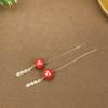 Alambre para Oreja de Plata de Ley S925 con Cinabrio Dorado Púrpura de Alto Contenido, Alambre para Oreja de Cinabrio Simple y de Nicho, Alambre para Oreja de Plata de Ley Cola de Fénix Arena Imperial