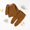 Ropa casera personalizada para bebé, conjuntos infantiles de comercio exterior, ropa de otoño de manga larga y pantalón largo, algodón orgánico transfronterizo
