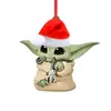 2022 Nuevo Producto Transfronterizo Bebé Y-oda Papá Noel Bebé Yoda Papá Noel Árbol de Navidad Colgante