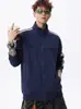 Sudadera con capucha de punto estilo americano de tres rayas con cuello alto para hombre, nueva llegada Otoño/Invierno, marca de moda, holgada, casual, chaqueta sudadera deportiva