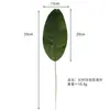 Planta Verde Artificial Folhas de Bananeira, Folhas Falsas, Plantas Verdes de Haste Única para Decoração de Casa e Casamento, Arranjo de Parede de Fundo com Plantas