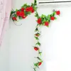 Atacado do Fabricante Trepadeiras de Rosas Simuladas, Tiras de Rosas, Trepadeiras de Flores Artificiais, Decoração de Casamento Trepadeiras Planas Grandes