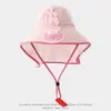 Sombrero Abanico Chal Hombres Mujeres Verano Protección Solar Sombrero Parasol Ala Ancha Malla Transpirable Sombrero de Sol Sombrero Infantil Abanico