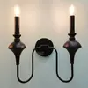 Lámparas de Vela Retro Francesas, Lámparas Sencillas para Dormitorio, Iluminación Negra para Restaurante, Candelabros Americanos de Estilo Medieval Nanyang para Sala de Estar