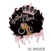 Amazon Estampado de Cabeza de Niña Negra en stock Pegatinas para Estampado DIY en Ropa, Planchar, Lavables, Pegatinas de Estampado Offset
