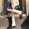 Meias JK de Tricô, Meias Longas Femininas para Panturrilha, Polainas, Meias Quentes de Inverno e Outono com Efeito Caído, Meias Joelheiras Lolita Atacado